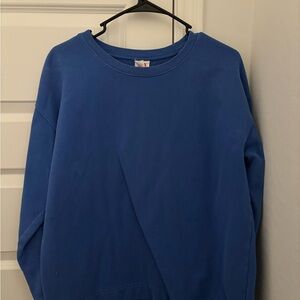 blue crew neck